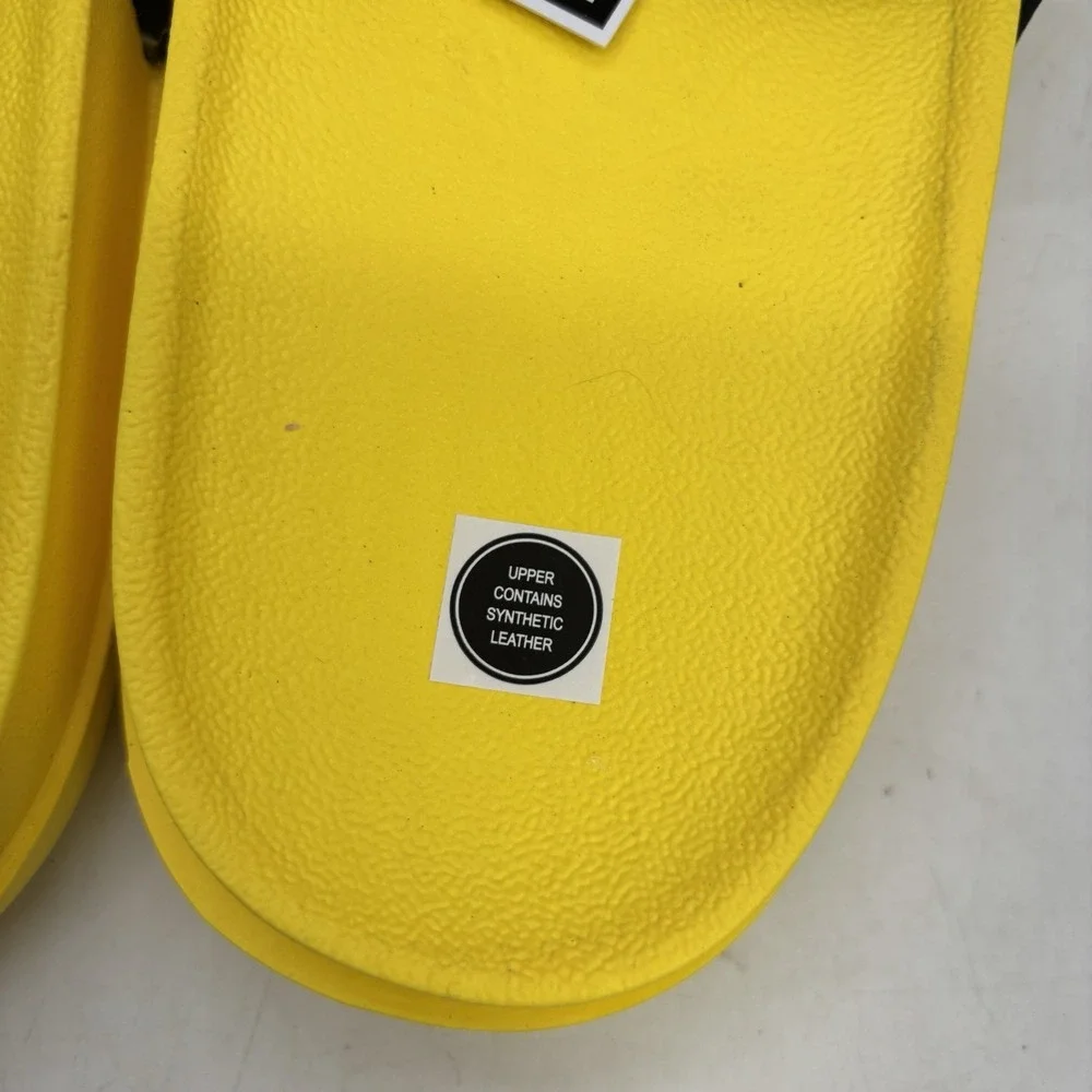 Nike Kobe Off Court Slides Mens 9 Womens 10 Lightning Yellow Black Mamba NEW
